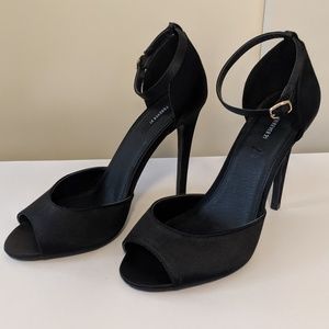 Forever21 satin open-toe heels